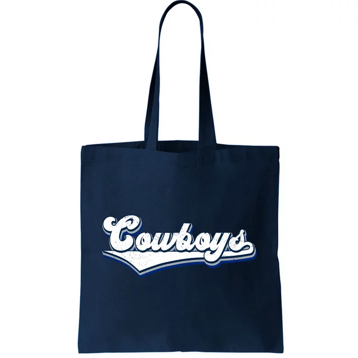 Vintages Cowboys Football Logo Tote Bag