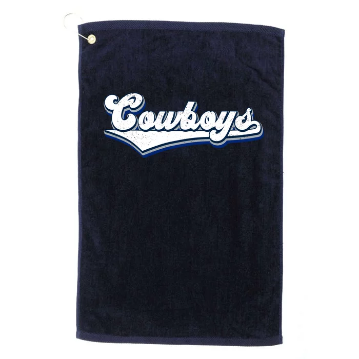 Vintages Cowboys Football Logo Platinum Collection Golf Towel