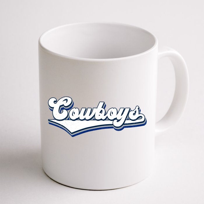 Vintages Cowboys Football Logo Front & Back Coffee Mug