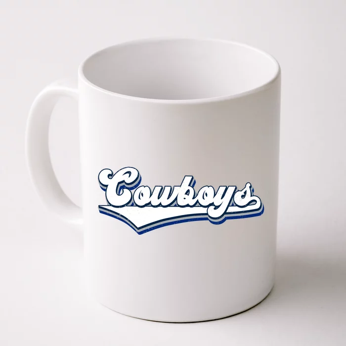 Vintages Cowboys Football Logo Front & Back Coffee Mug