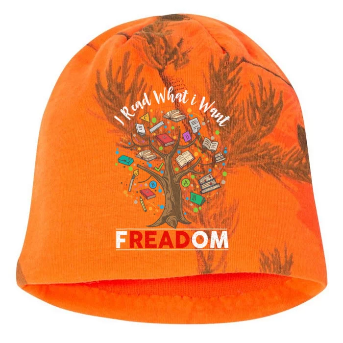 Vintage Censorship Freedom Reading Nerd I Read Banned Books Kati - Camo Knit Beanie