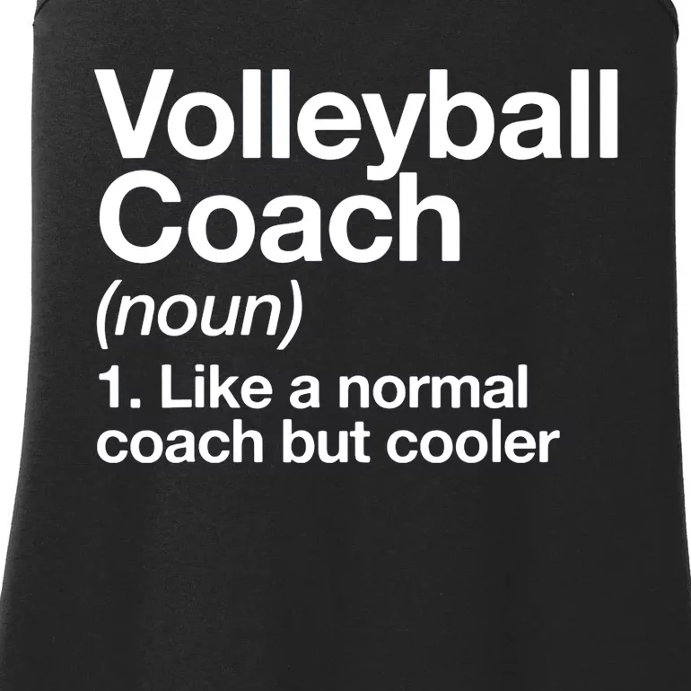 Volleyball Coach Funny Sports Definition Trainer Instructor Ladies Essential Tank