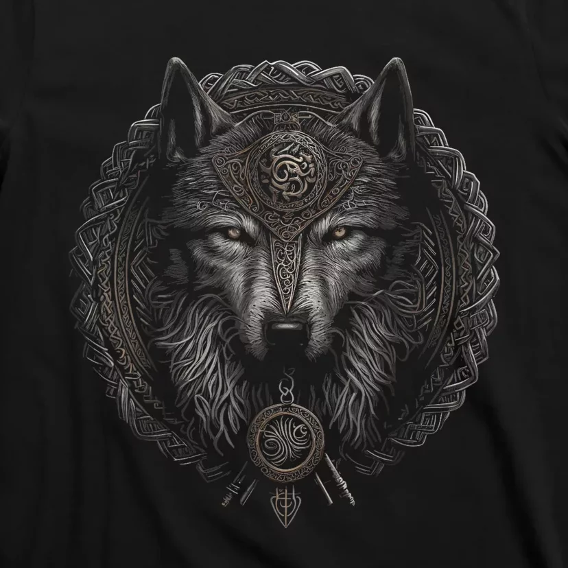 Viking Celtic Fenrir Wolf Women T-Shirt