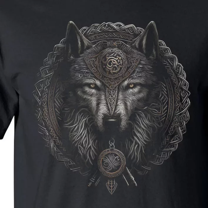 Viking Celtic Fenrir Wolf Women Tall T-Shirt