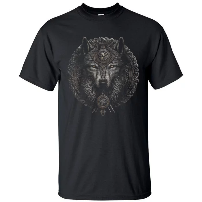 Viking Celtic Fenrir Wolf Women Tall T-Shirt