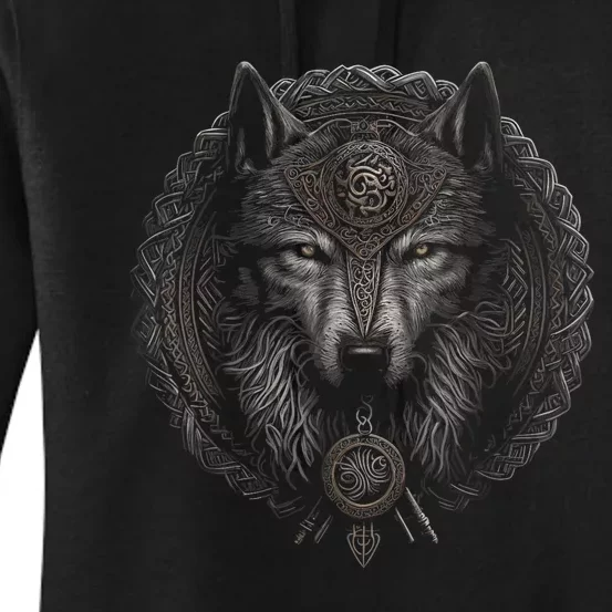 Viking Celtic Fenrir Wolf Women Women's Pullover Hoodie