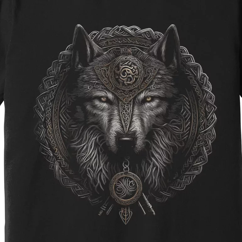 Viking Celtic Fenrir Wolf Women Premium T-Shirt