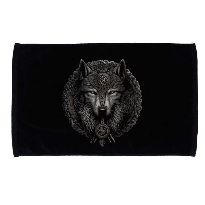 Viking Celtic Fenrir Wolf Women Microfiber Hand Towel