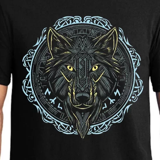 Viking Celtic Fenrir Wolf Of Odin Norse Myths Nordic Gifts Pajama Set