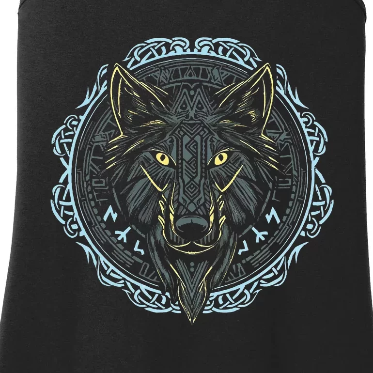 Viking Celtic Fenrir Wolf Of Odin Norse Myths Nordic Gifts Ladies Essential Tank