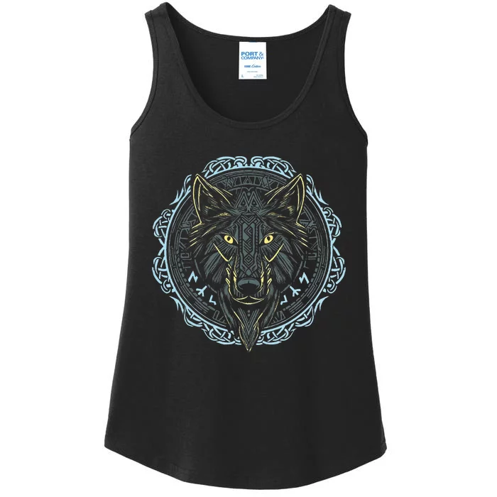 Viking Celtic Fenrir Wolf Of Odin Norse Myths Nordic Gifts Ladies Essential Tank