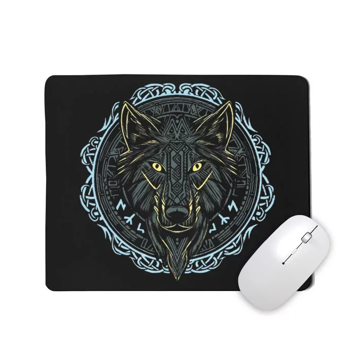 Viking Celtic Fenrir Wolf Of Odin Norse Myths Nordic Gifts Mousepad