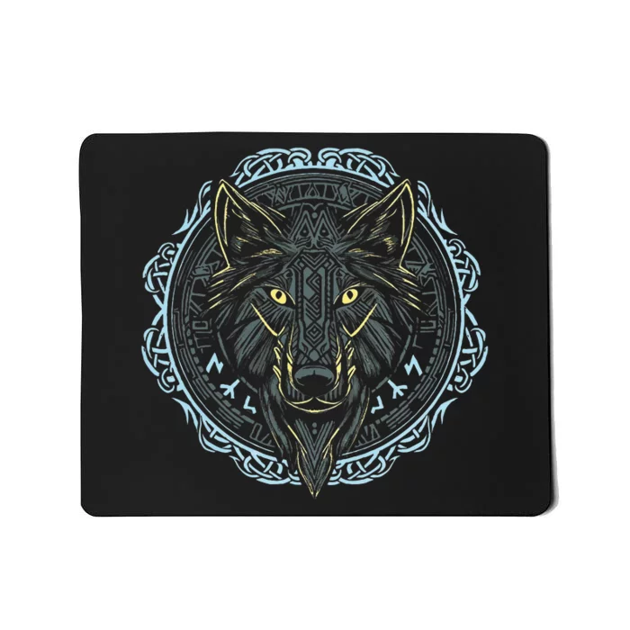 Viking Celtic Fenrir Wolf Of Odin Norse Myths Nordic Gifts Mousepad