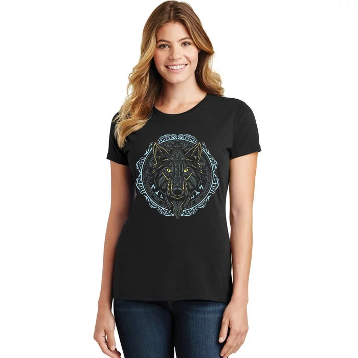 Viking Celtic Fenrir Wolf Of Odin Norse Myths Nordic Gifts Women's T-Shirt