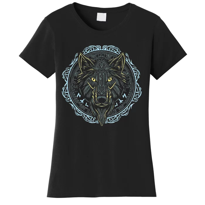 Viking Celtic Fenrir Wolf Of Odin Norse Myths Nordic Gifts Women's T-Shirt