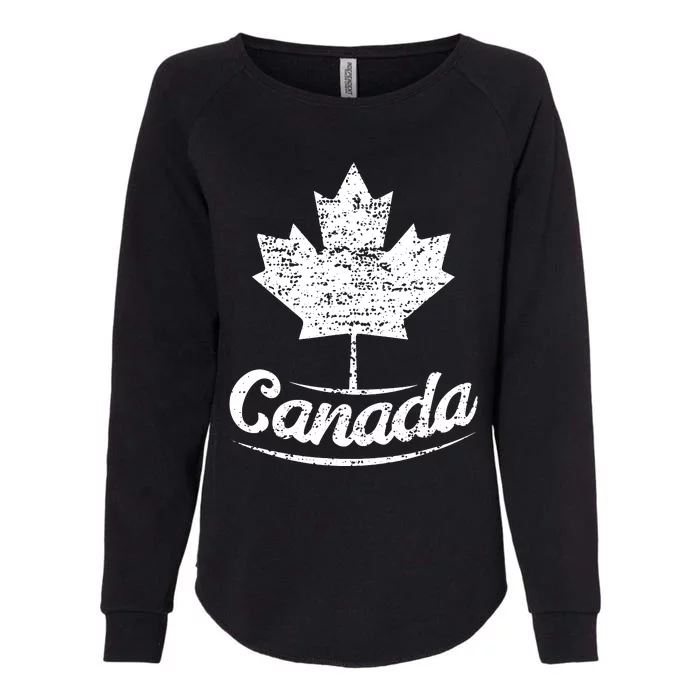 Vintage Canada Flag Canadian Flag Maple Leaf Womens California Wash Sweatshirt