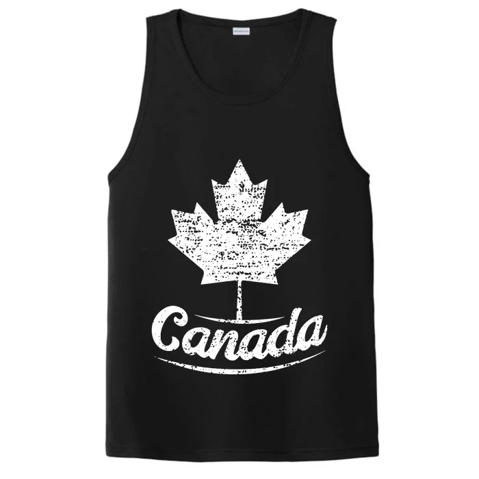 Vintage Canada Flag Canadian Flag Maple Leaf Performance Tank