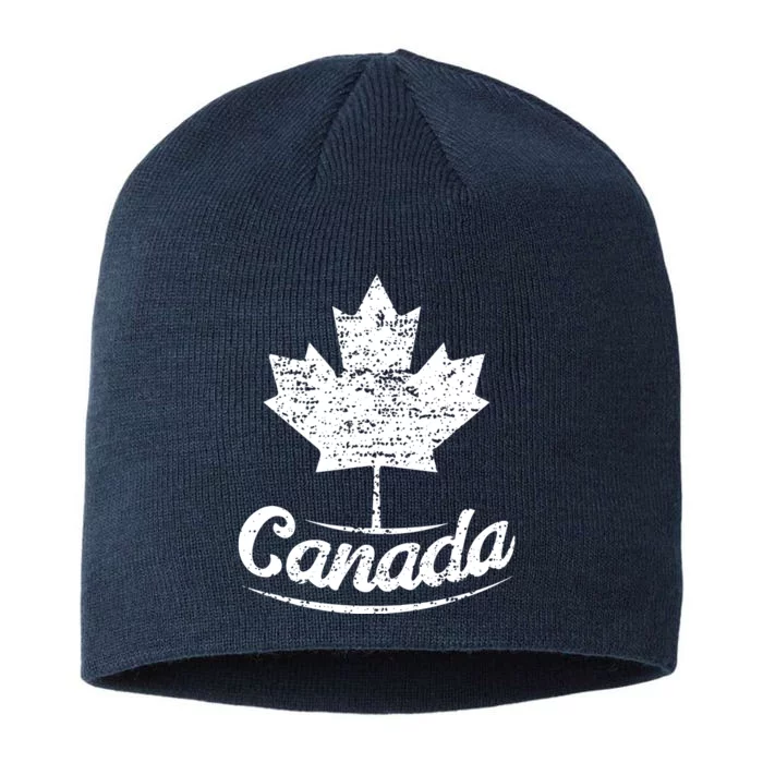 Vintage Canada Flag Canadian Flag Maple Leaf 8 1/2in Sustainable Knit Beanie