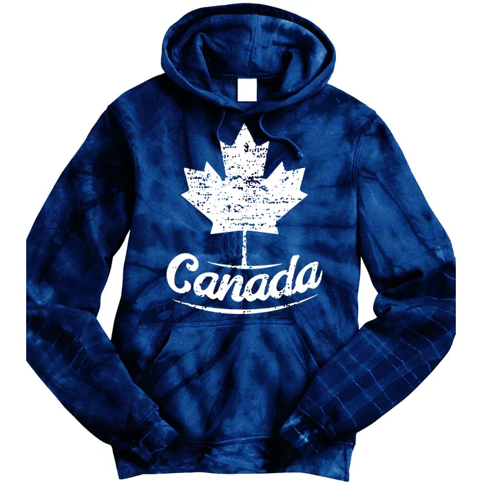 Vintage Canada Flag Canadian Flag Maple Leaf Tie Dye Hoodie