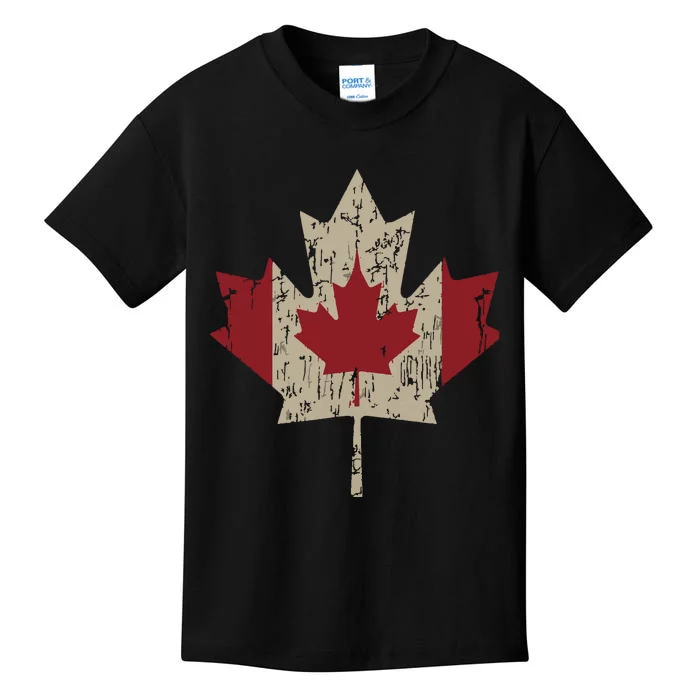 Vintage Canada Flag Shirts Maple Leaf Canadian Pride Kids T-Shirt