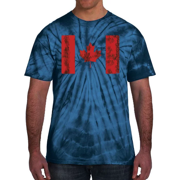 Vintage Canadian Flag CA Canada Souvenir Gift Tie-Dye T-Shirt