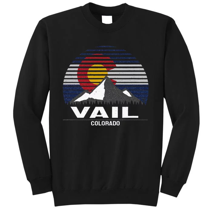 Vail Colorado Flag Mountain Tall Sweatshirt