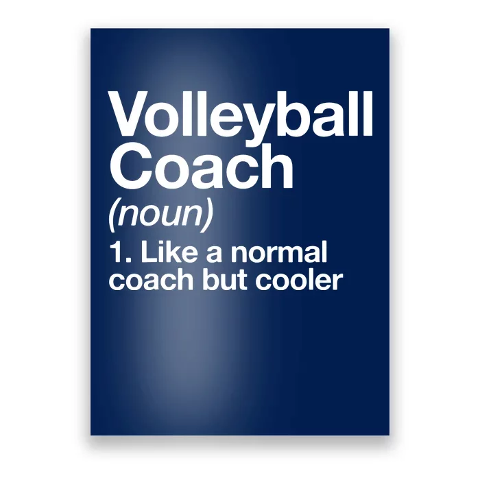 Volleyball Coach Funny Sports Definition Trainer Instructor Poster