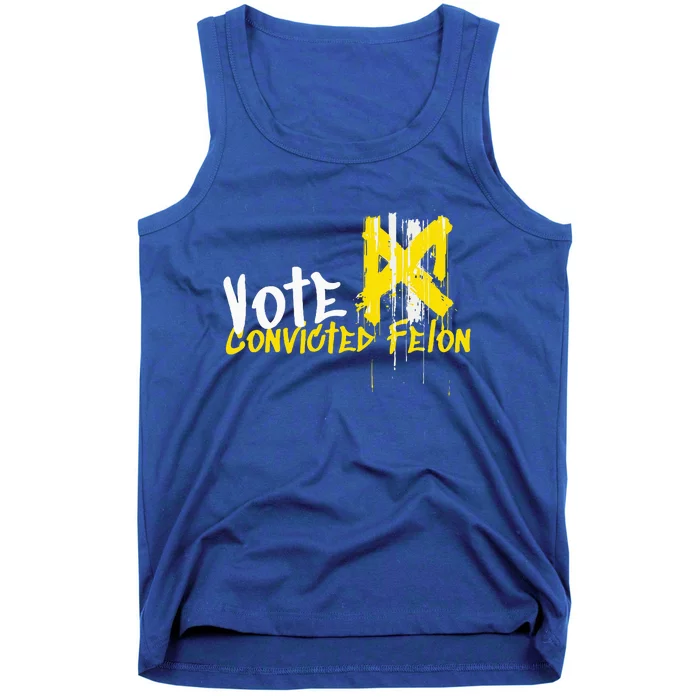 Vote Convicted Felon Usa 2024 Election Graffiti Tank Top