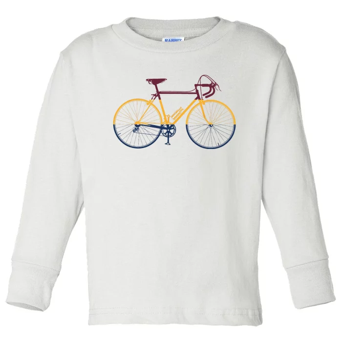 Vintage Cycling Funny Classic Bicycle Bicycling Lover Outfit Toddler Long Sleeve Shirt