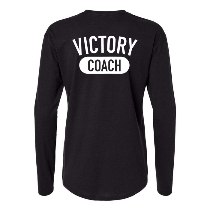 Victory Coach Gymnastics Back Print Womens Cotton Relaxed Long Sleeve T-Shirt