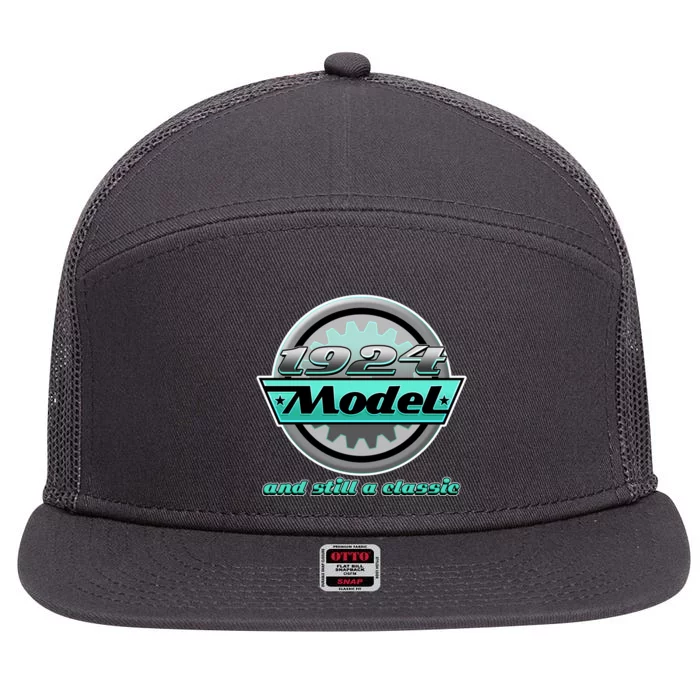 Vintage Car Gear 1924 Model And Still A Classic 100th Birthday 7 Panel Mesh Trucker Snapback Hat