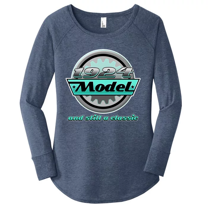 Vintage Car Gear 1924 Model And Still A Classic 100th Birthday Women's Perfect Tri Tunic Long Sleeve Shirt