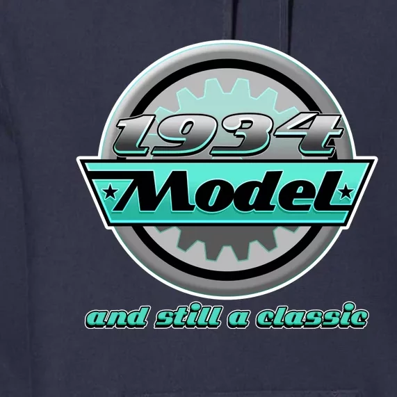 Vintage Car Gear 1934 Model And Still A Classic 90th Birthday Premium Hoodie