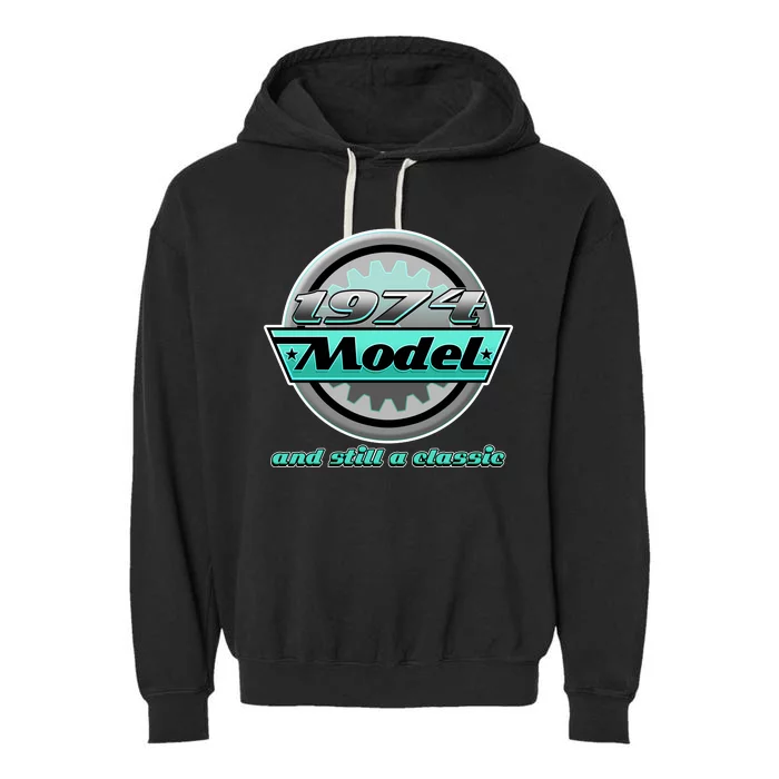 Vintage Car Gear 1974 Model And Still A Classic 50th Birthday Garment-Dyed Fleece Hoodie