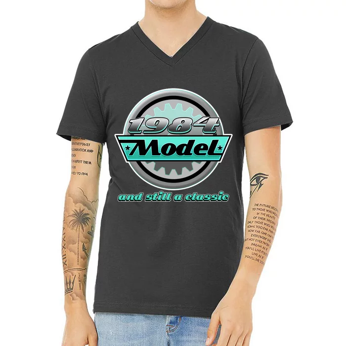 Vintage Car Gear 1984 Model And Still A Classic 40th Birthday V-Neck T-Shirt