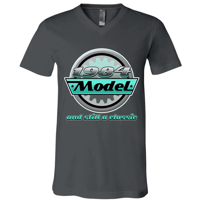 Vintage Car Gear 1984 Model And Still A Classic 40th Birthday V-Neck T-Shirt