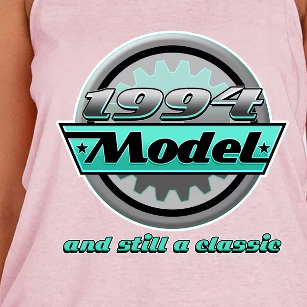 Vintage Car Gear 1994 Model And Still A Classic 30th Birthday Women's Knotted Racerback Tank