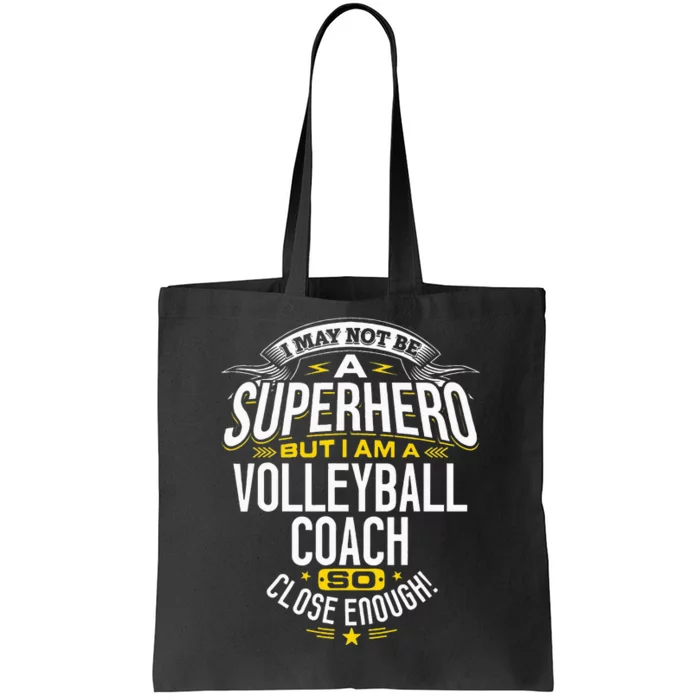 Volleyball Coach Gift Idea Superhero Volleyball Design Is For Dad Mom Grandma Tote Bag