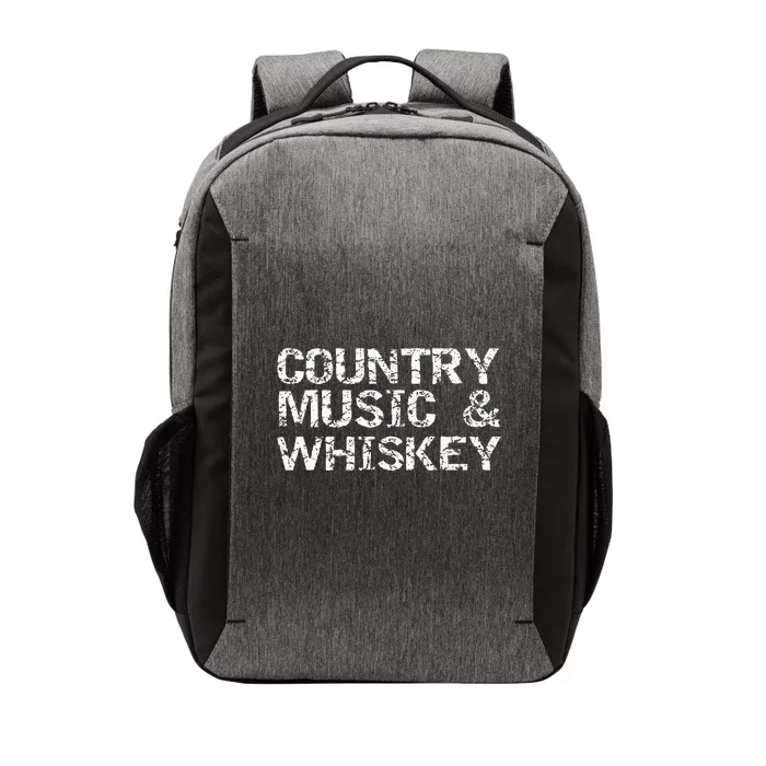 Vintage Country Gift For Men Funny Country Music & Whiskey Vector Backpack