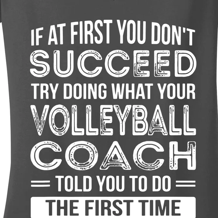 Volleyball Coach Gift Funny Thank You Gift Women's V-Neck T-Shirt