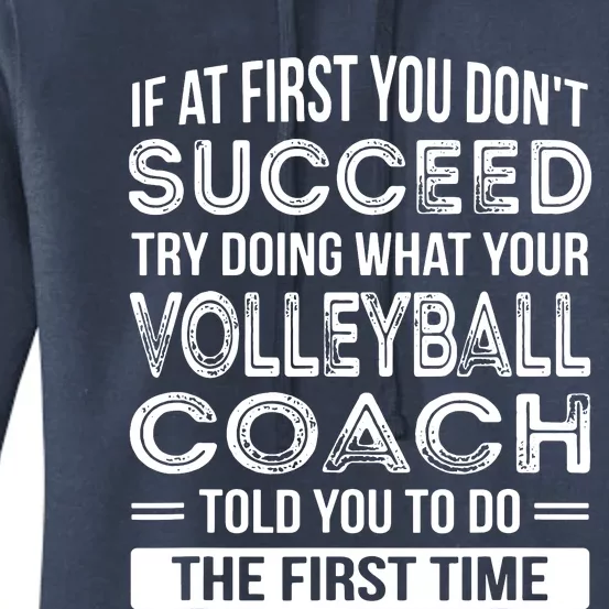 Volleyball Coach Gift Funny Thank You Gift Women's Pullover Hoodie