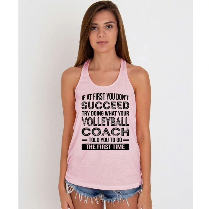 Volleyball Coach Gift Funny Thank You Gift Women's Knotted Racerback Tank