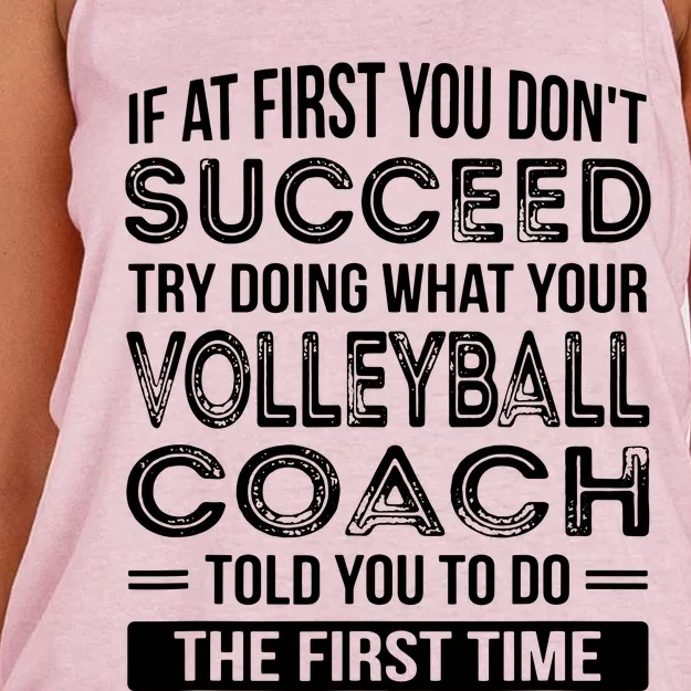 Volleyball Coach Gift Funny Thank You Gift Women's Knotted Racerback Tank