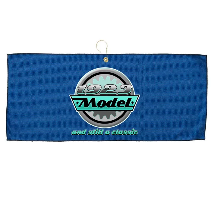 Vintage Car Gear 1923 Model And Still A Classic 100th Birthday Large Microfiber Waffle Golf Towel