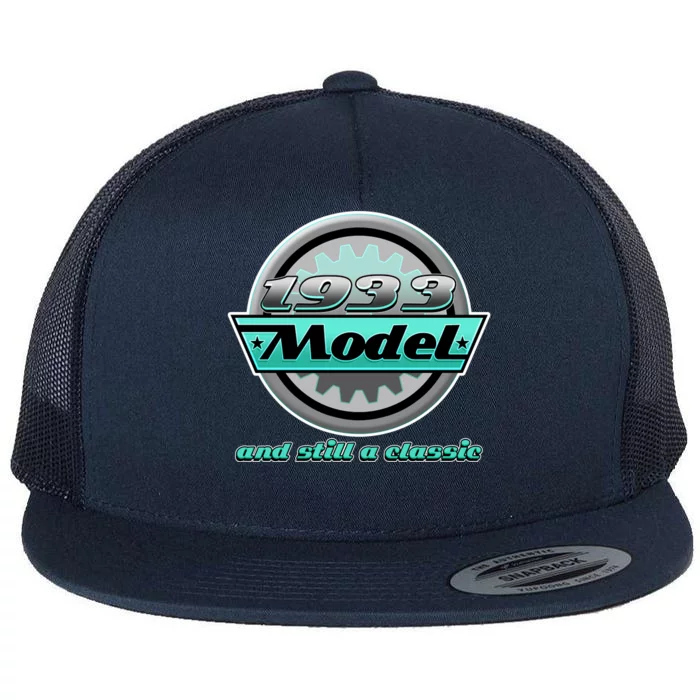 Vintage Car Gear 1933 Model And Still A Classic 90th Birthday Flat Bill Trucker Hat