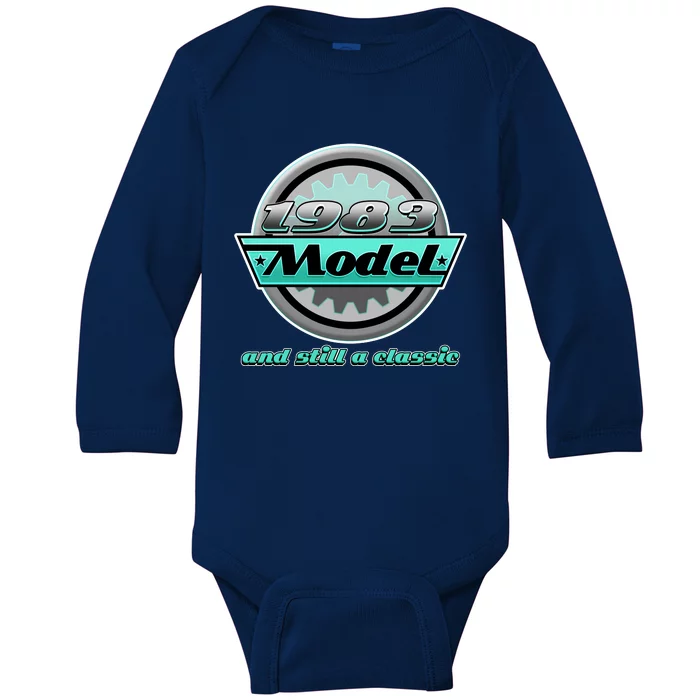 Vintage Car Gear 1983 Model And Still A Classic 40th Birthday Baby Long Sleeve Bodysuit