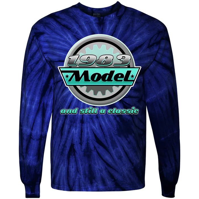 Vintage Car Gear 1983 Model And Still A Classic 40th Birthday Tie-Dye Long Sleeve Shirt