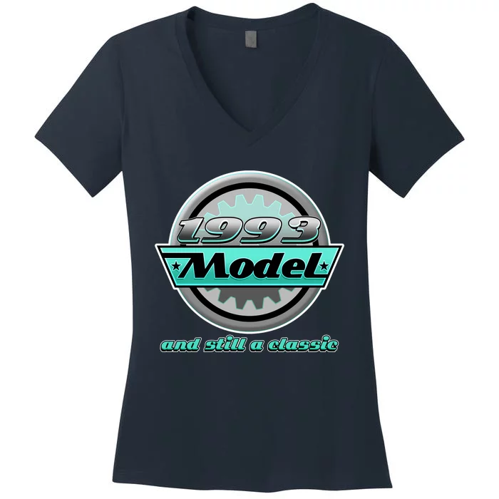 Vintage Car Gear 1993 Model And Still A Classic 30th Birthday Women's V-Neck T-Shirt