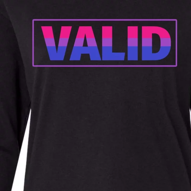 Valid Cute Gift Bisexual Pride And Lgbtq Support Cool Gift Womens Cotton Relaxed Long Sleeve T-Shirt