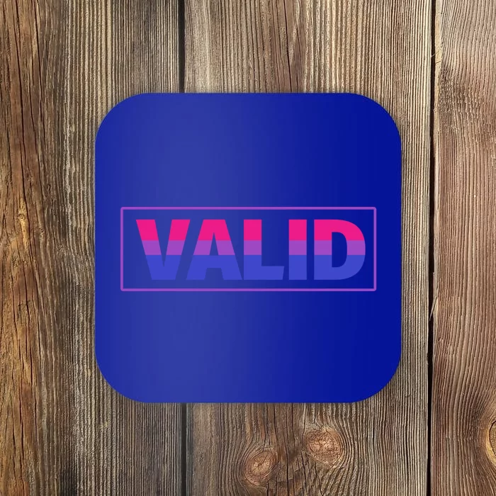 Valid Cute Gift Bisexual Pride And Lgbtq Support Cool Gift Coaster